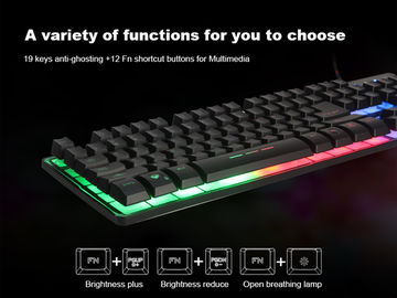 Cool Backlit LED Illuminated Ergonomic usb wired gaming keyboard