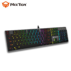 MEETION MK80 नवीनतम प्रौद्योगिकी निर्माता गेमर कीबोर्ड के लिए लाइट यूएसबी बैकलाइट आरजीबी धातु कीबोर्ड का नेतृत्व किया