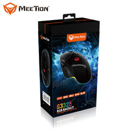 MeeTion ने G3325 सस्ते ब्लैक वॉटरप्रूफ Rgb पीसी वायर्ड कंप्यूटर गेमिंग मॉस्यू चूहे को छुपा दिया